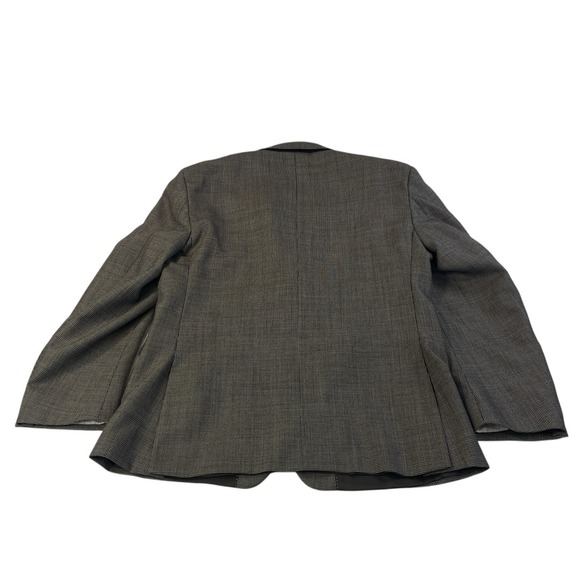 Kenneth Cole New York Blazer 44S Wool Micro Check Gray/Brown Sport Coat Jacket - Picture 2 of 10